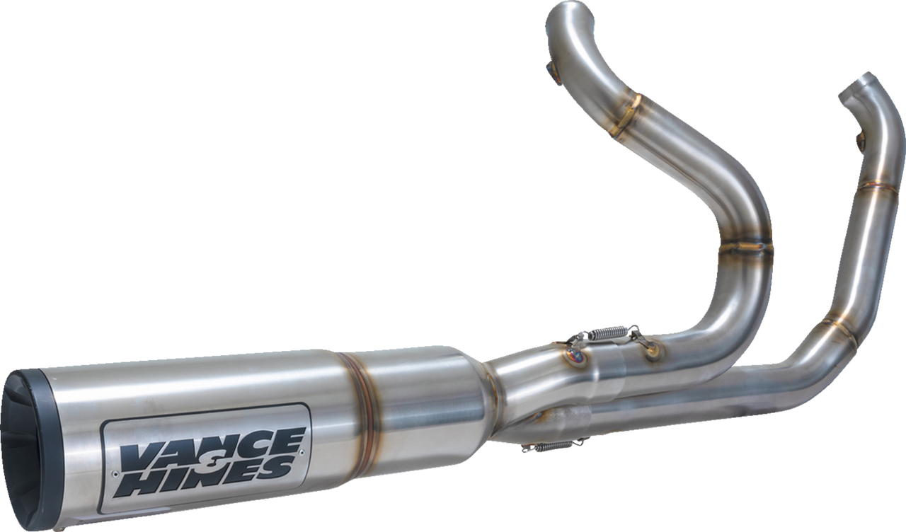 Vance & Hines #27321-22 - 2-into-1 High Output PCX Exhaust System - Brushed - Touring
