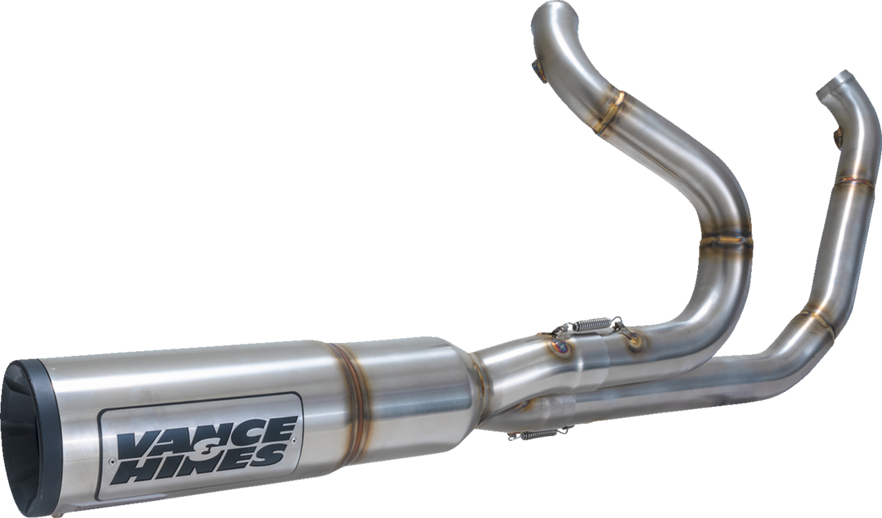 Vance & Hines #27321-22 - 2-into-1 High Output PCX Exhaust System - Brushed - Touring