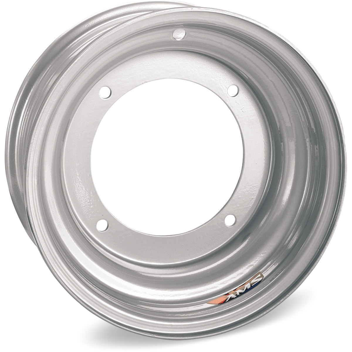 AMS #0813-697 - Steel Wheel - Rear - Chrome - 10x8 - 4/110 - 3+5