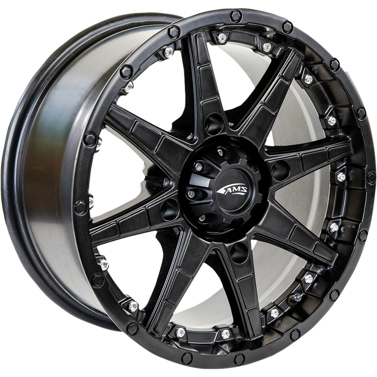 AMS #5707-046AS - Wheel - Roll'n 105 - Front/Rear - Black - 15x7 - 4/137 - 5+2