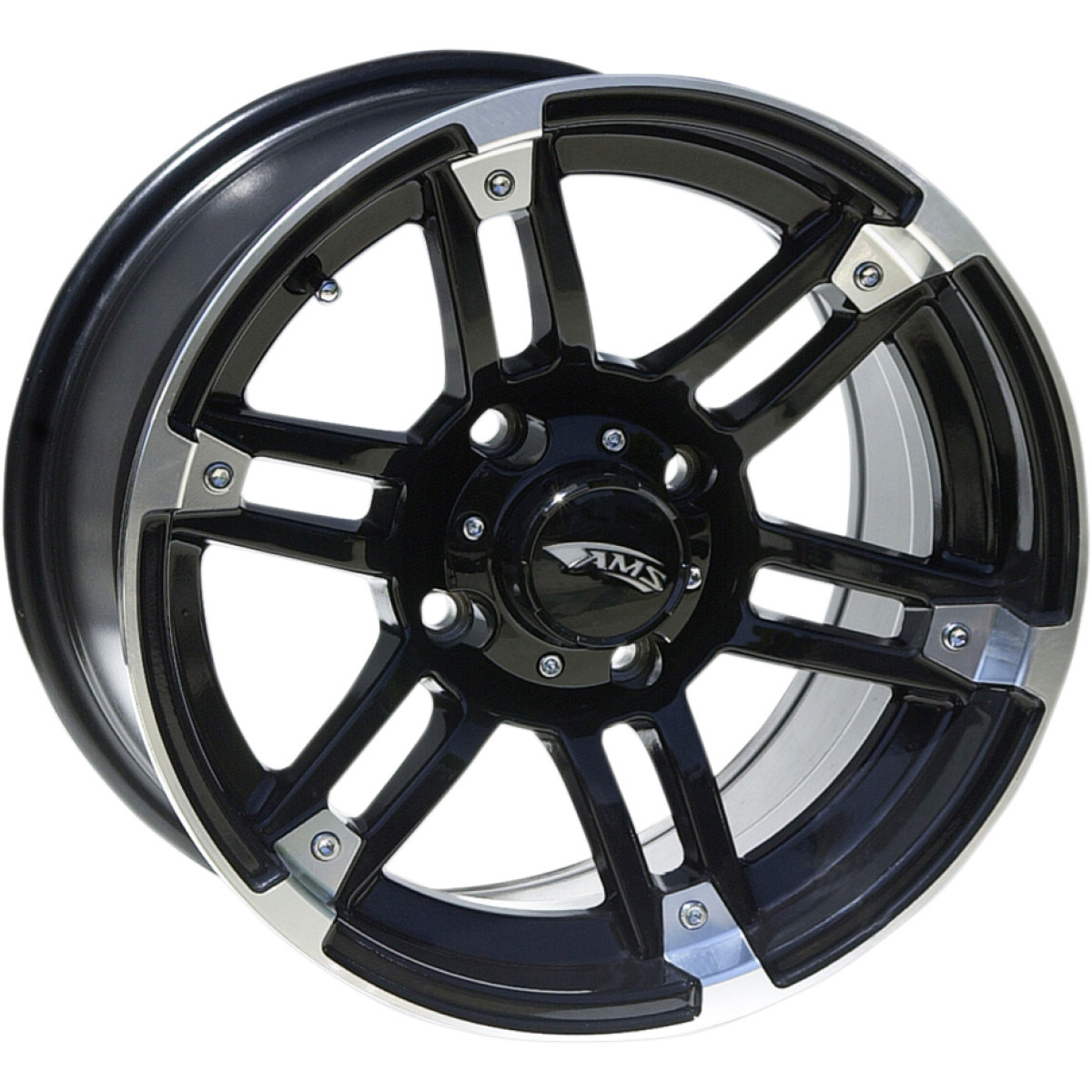 AMS #5701-031AB - Wheel - Roll'n 104 - Front/Rear - Machined Black - 15x7 - 4/137 - 5+2