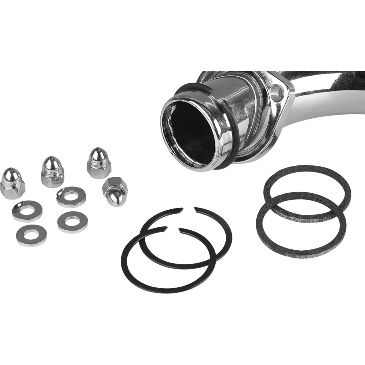 James Gasket #65324-83-KW1 - Exhaust Port Stainless/Chrome Gasket Kit - Big Twin/Sportster/EVO