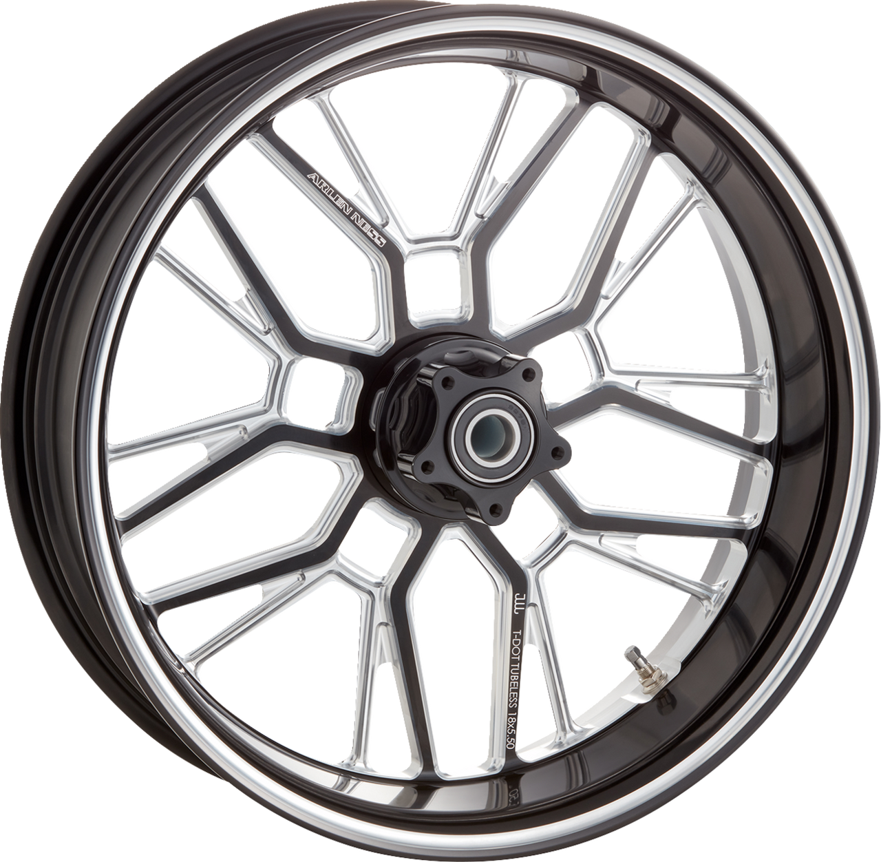 Arlen Ness #330-023 Rim - Split-Spoke - Black/Contrast Cut - 18x5.5
