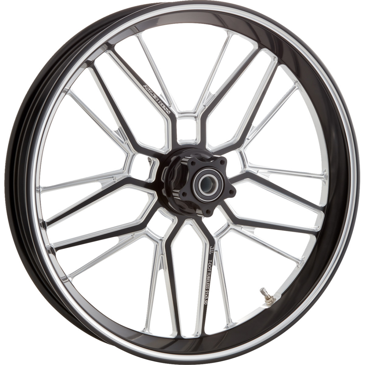 Arlen Ness #330-025 - Rim - Split-Spoke - Black/Contrast Cut - 21x3.5