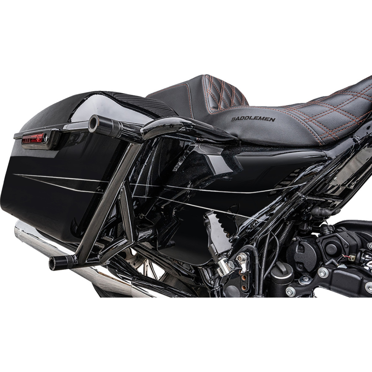 Burly Brand #SA-3013-002 - Rear Brawler Kit - Black - HD Toring