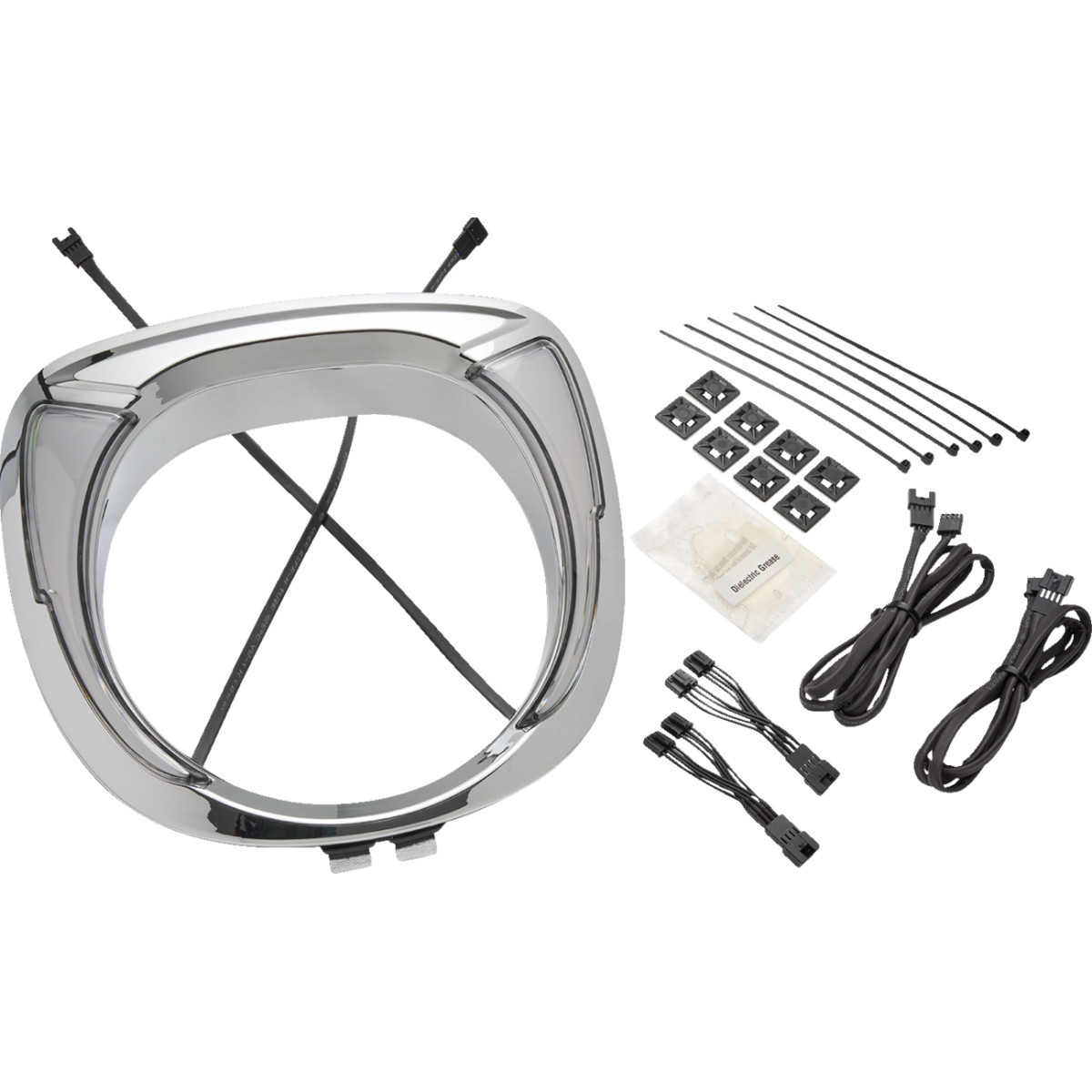 Ciro #46205 - Headlight Bezel - Fang® - Chieftain - Chrome