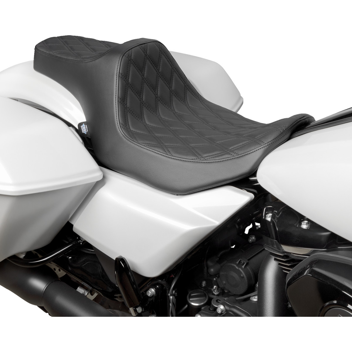 Drag Specialties Seats - Predator III Seat - Double Diamond - Black - FLT/FLH '23-'24