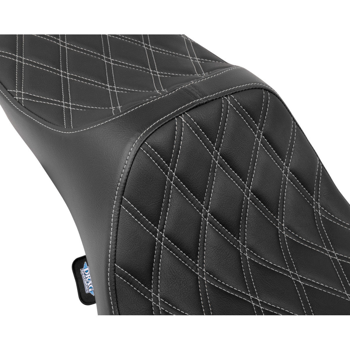 Drag Specialties Seats - Predator III Seat - Extended Reach - Double Diamnd - Silver Stitching - FLH/FLT '08-'24