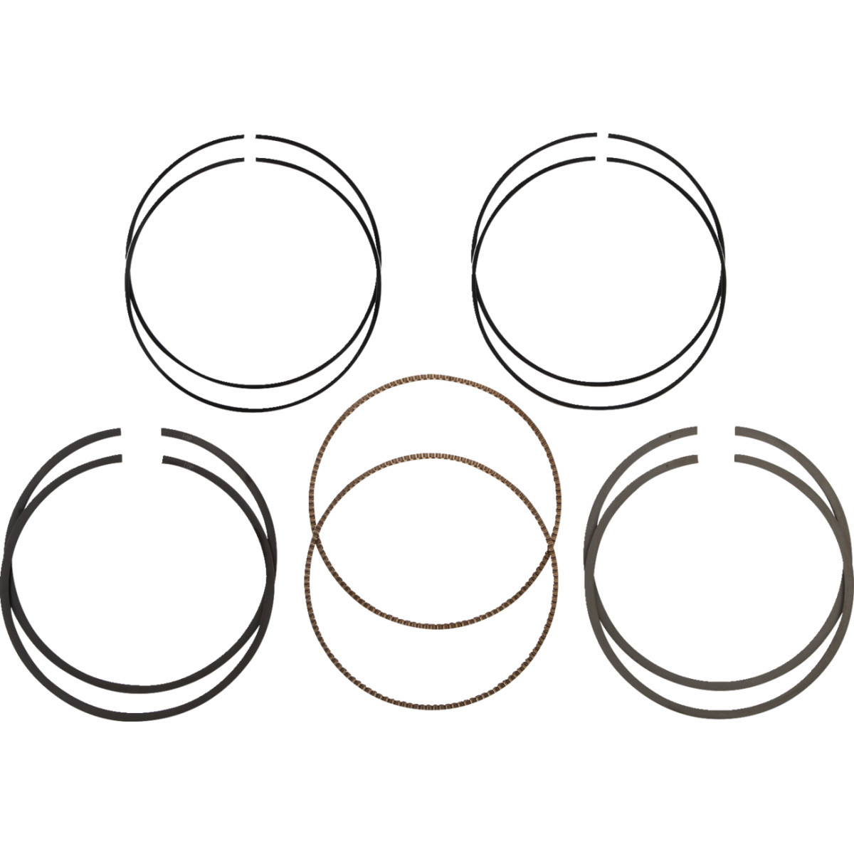 Hastings #2C523113 - Piston Rings - 107" Motor - 3.937" +.005" - M8