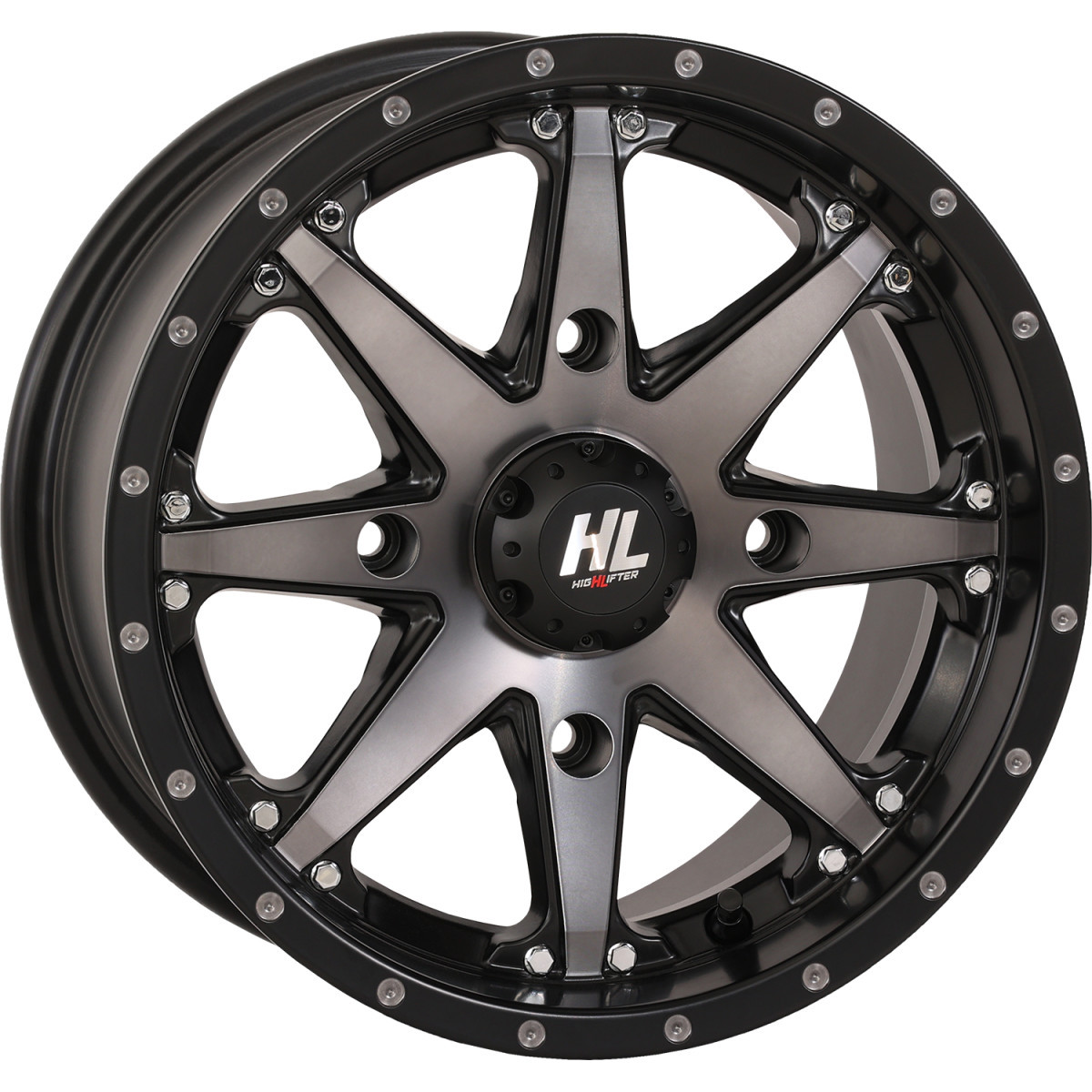 High Lifter #14HL10-1656 - Wheel - HL10 - Front/Rear - Matte Black/Smoke - 14x7 - 4/156 - 5+2 (+30 mm)