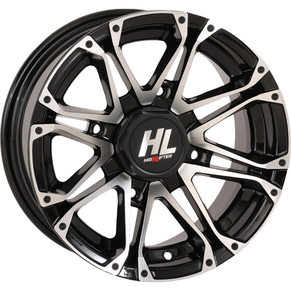 High Lifter #14HL03-1111 - Wheel - HL3 - Rear - Gloss Black w/Machined - 14x7 - 4/110 - 2+5 (-47 mm)