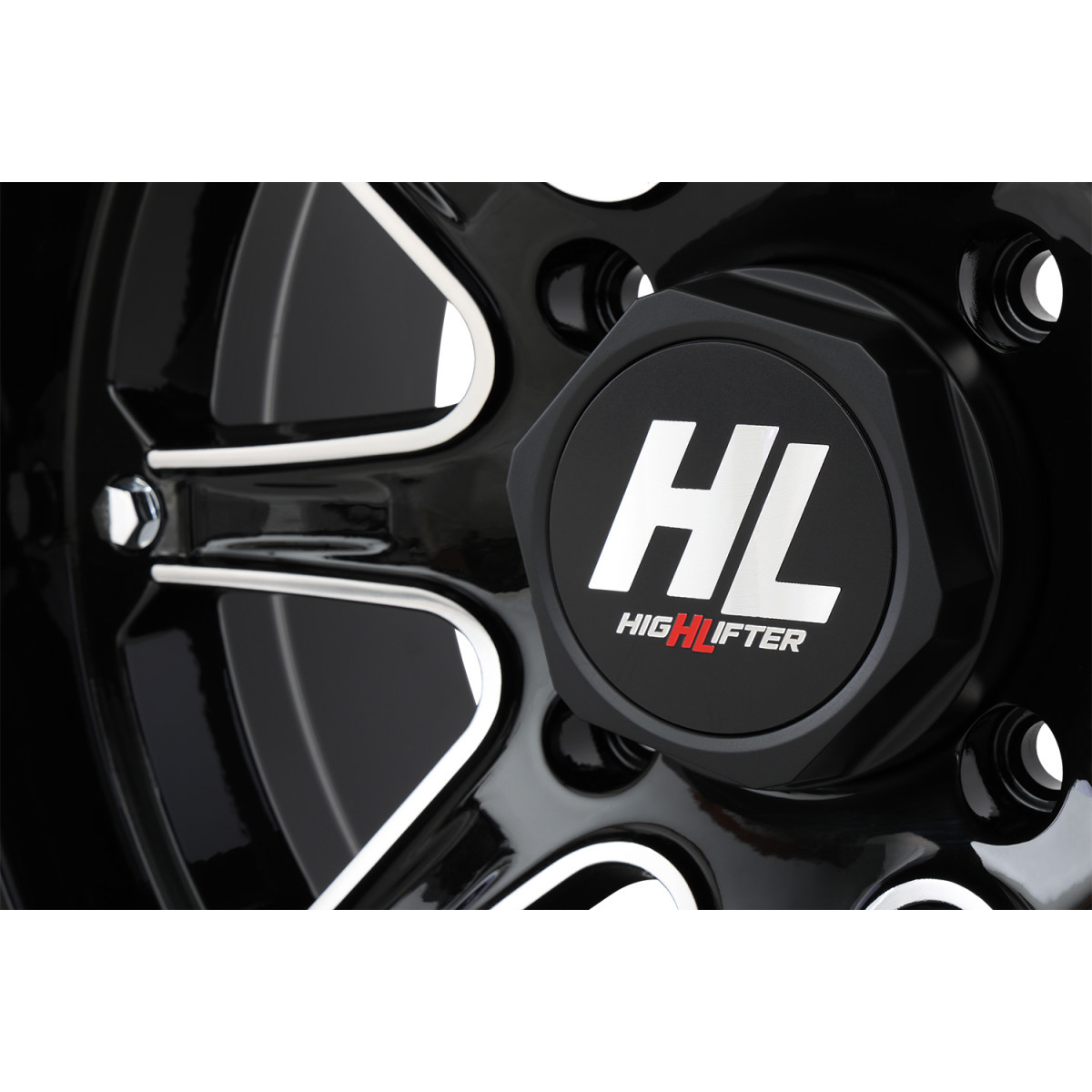 High Lifter #14HL04-1156 - Wheel - HL4 - Front/Rear - Gloss Black w/Machined - 14x7 - 4/156 - 4+3 (+5 mm)