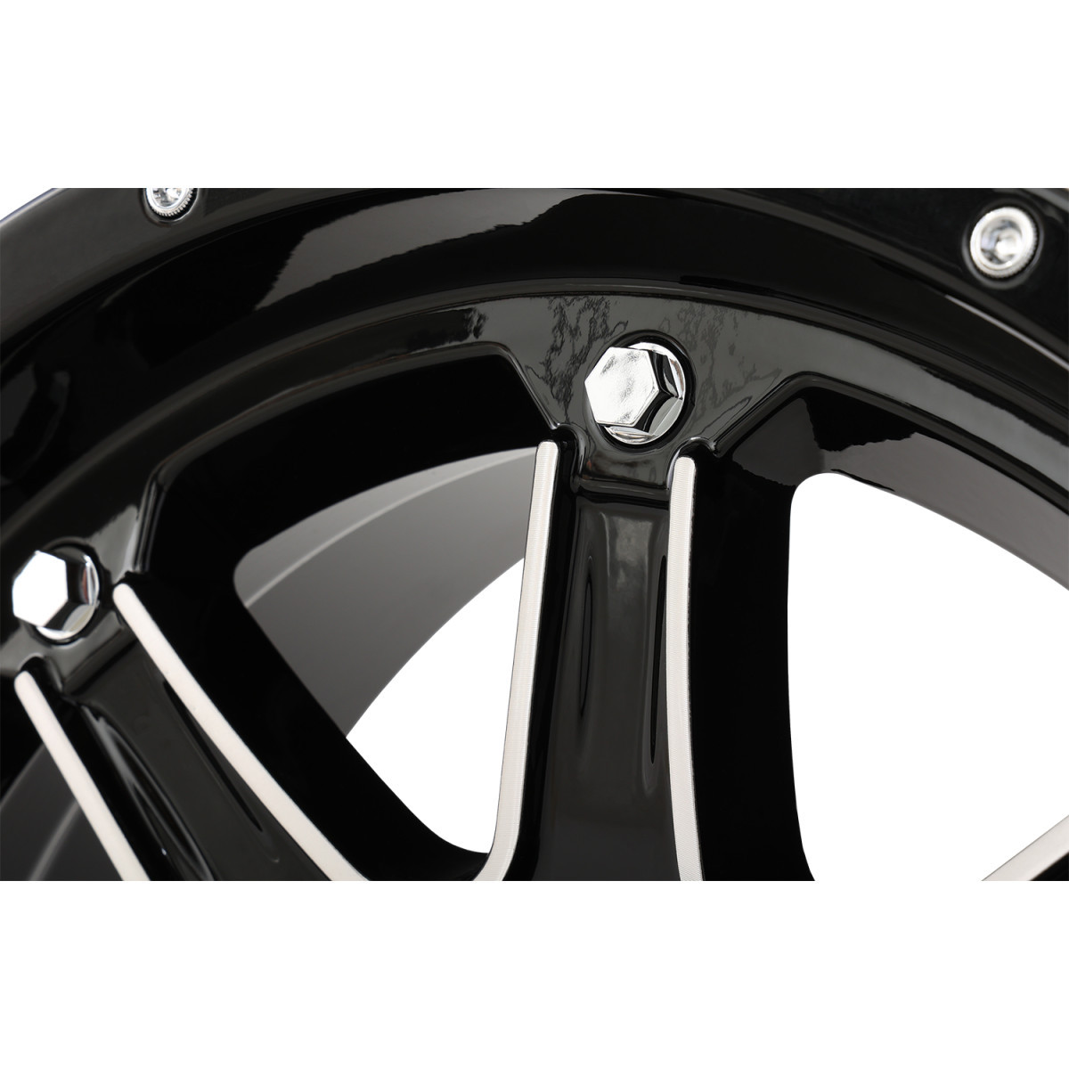 High Lifter #14HL04-1137 - Wheel - HL4 - Front/Rear - Gloss Black w/Machined - 14x7 - 4/137 - 4+3 (+10 mm)