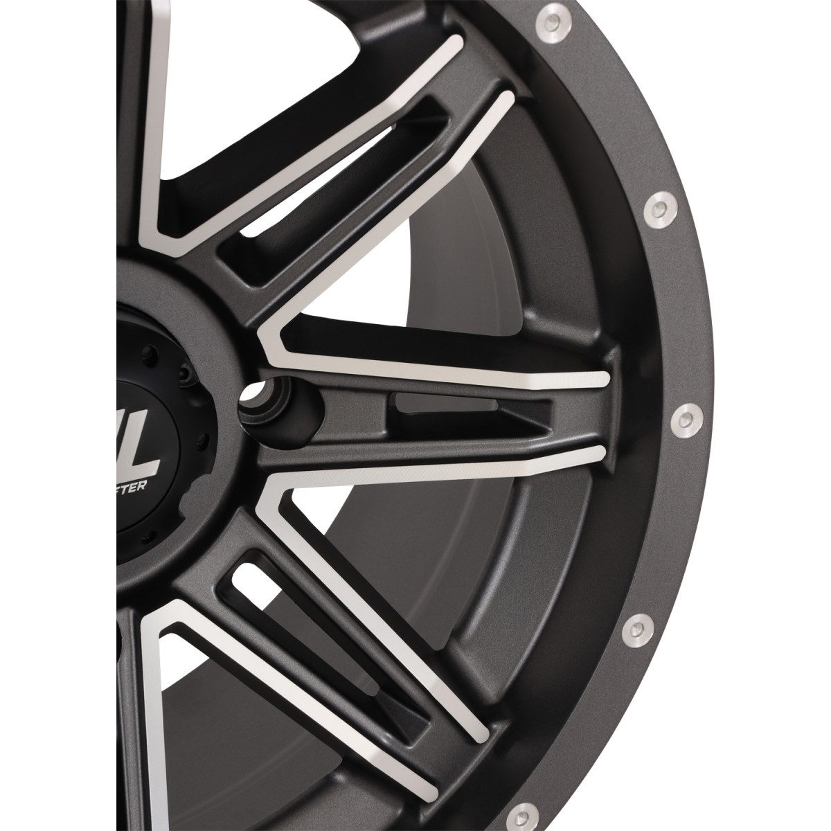 High Lifter #14HL22-1156 - Wheel - HL22 - Front/Rear - Gloss Black w/Machined - 14x7 - 4/156 - 4+3 (+10 mm)