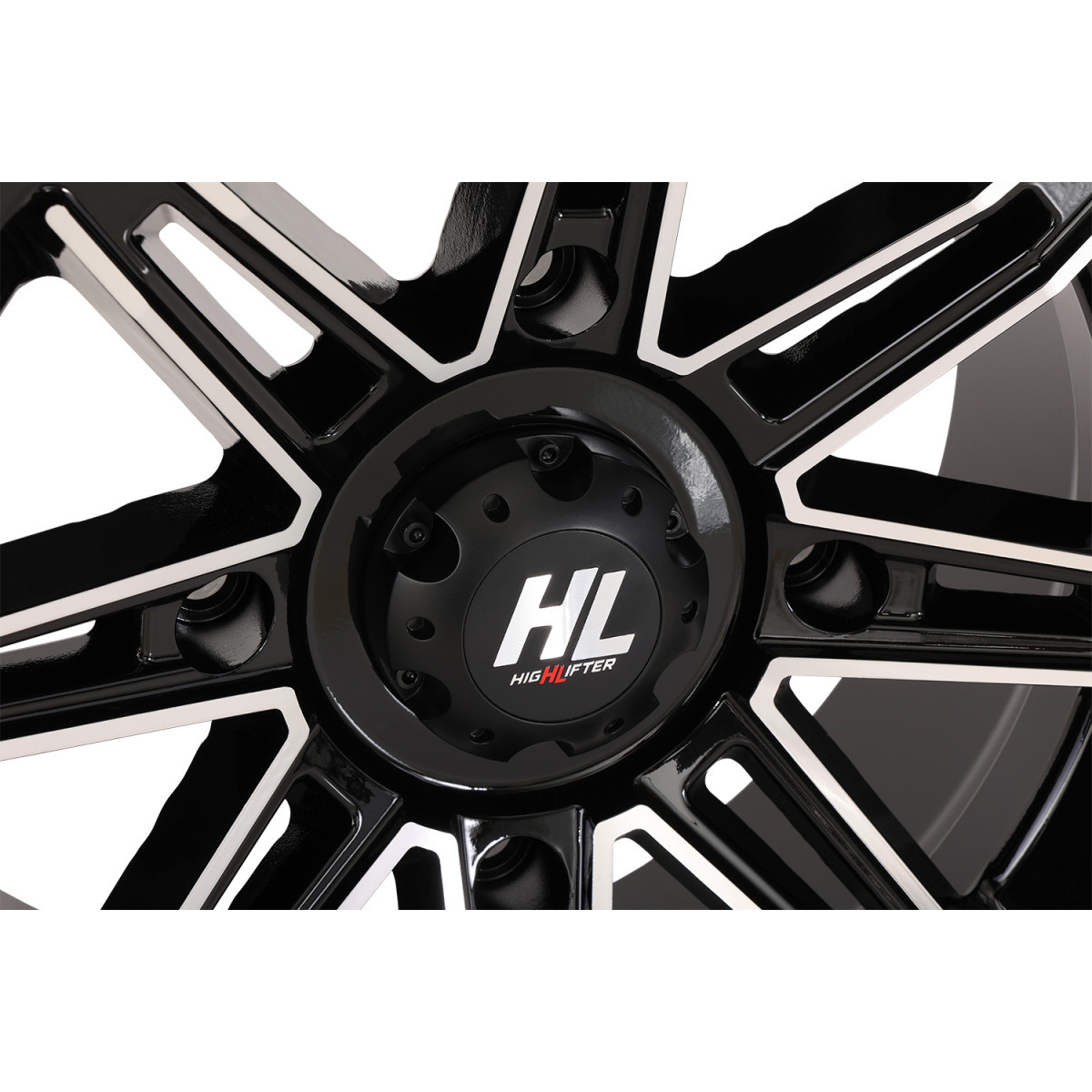 High Lifter #14HL22-1156 - Wheel - HL22 - Front/Rear - Gloss Black w/Machined - 14x7 - 4/156 - 4+3 (+10 mm)