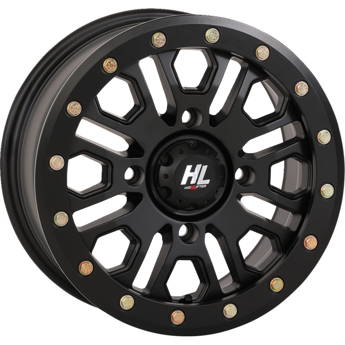 High Lifter #14HL23-1437 - Wheel - HL23 Beadlock - Front/Rear - Matte Black - 14x7 - 4/137 - 5+2 (+38 mm)