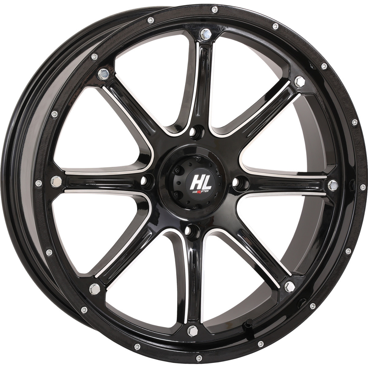 High Lifter #20HL04-1137 - Wheel - HL4 - Front/Rear - Gloss Black w/Machined - 20x6.5 - 4/137 - 4+2.5 (+10 mm)
