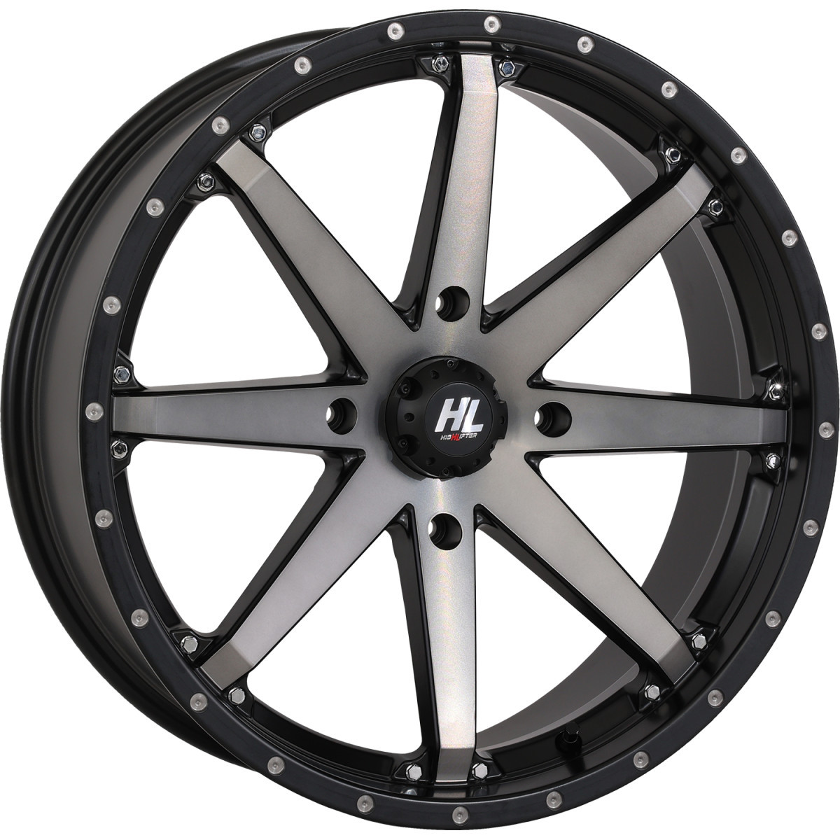 High Lifter #20HL10-1656 - Wheel - HL10 - Front/Rear - Matte Black/Smoke - 20x7 - 4/156 - 4+3 (+10 mm)