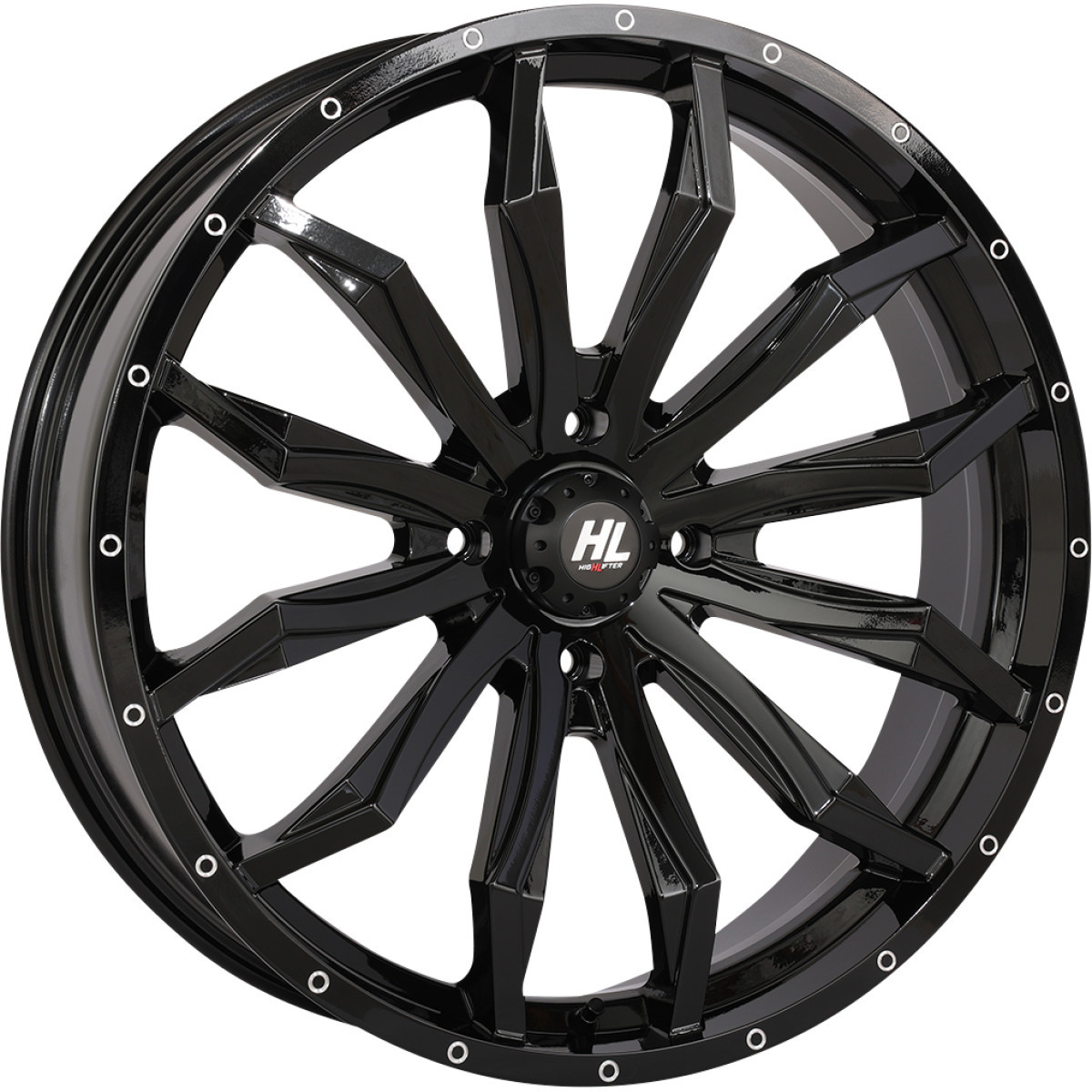 High Lifter #22HL21-1245 - Wheel - HL21 - Front/Rear - Gloss Black - 22x7 - 5/4.5 - 4+3 (+10 mm)