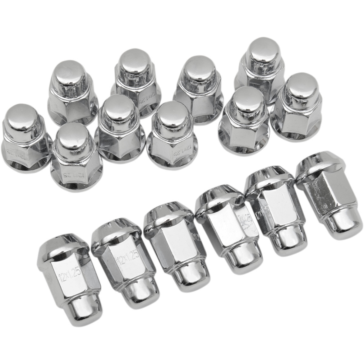 ITP #ALUG19BX - Lug Nuts - 60° Tapered - Chrome - M12 x 1.25 - 16 Pack