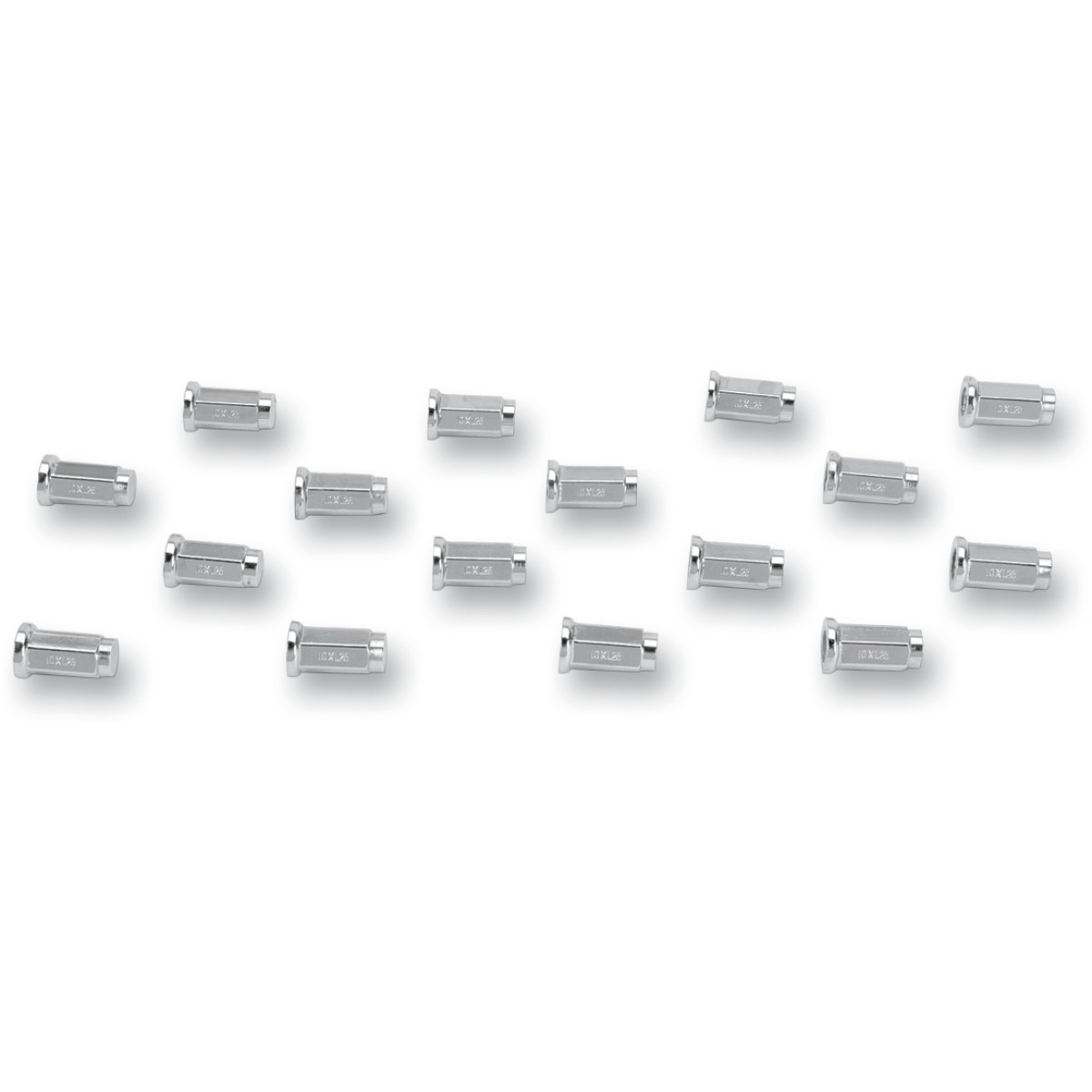 ITP #ALUG15BX - Lug Nuts - Flat - Chrome - M10 x 1.25 - 16 Pack