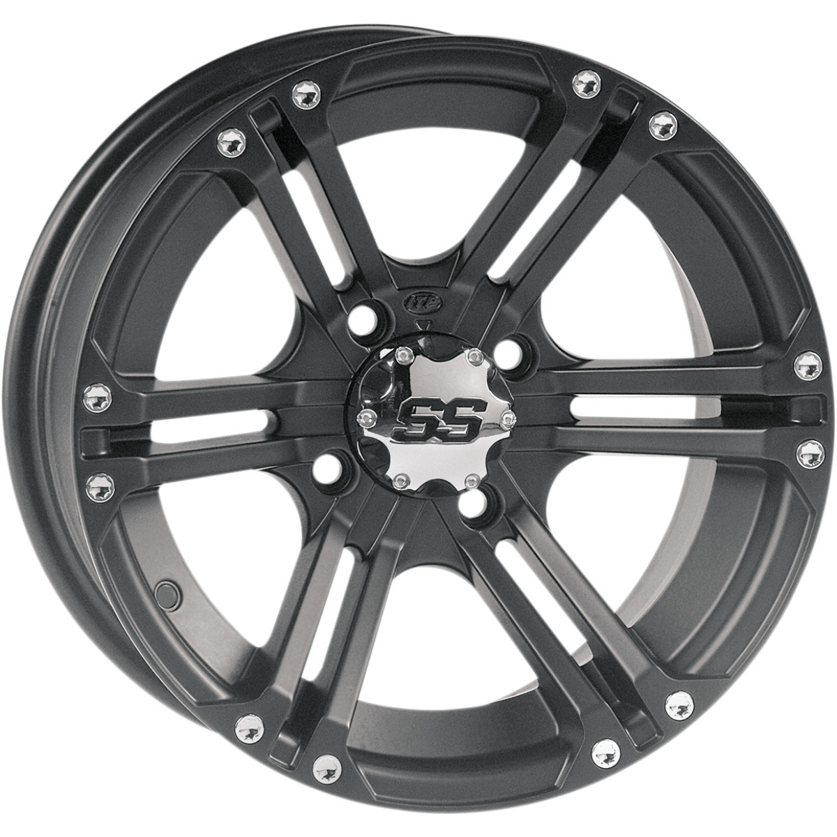ITP #1228365536B - Wheel - SS212 - Rear - Black - 12x7 - 4/110 - 2+5
