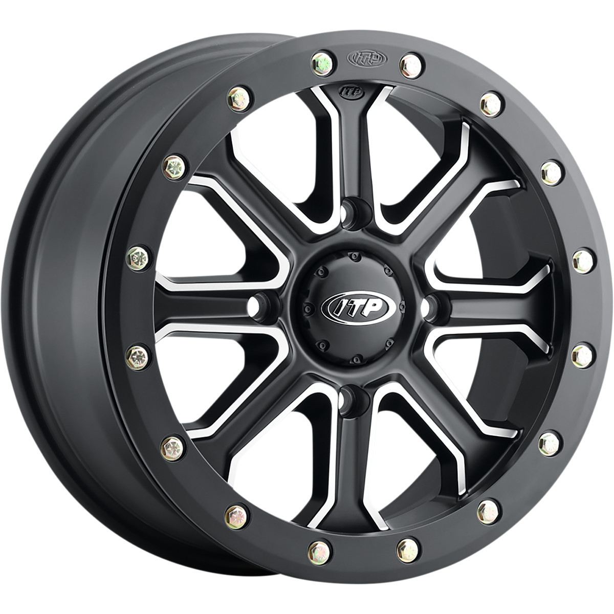 ITP #1422526727B - Wheel - Inertia - Front/Rear - Black - 14x7 - 4/156 - 5+2 (+40 mm)