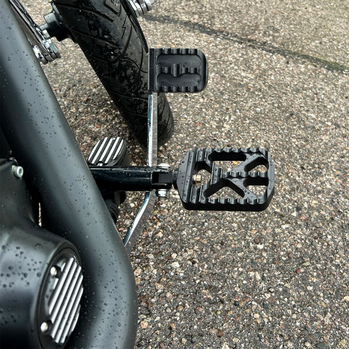 Joker Machine #08-650-1B - Brake Pedal Cover - Black - Serrated