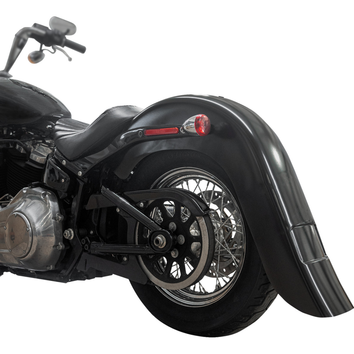 Klock Werks #KWF-02-0313 - Benchmark Rear Fender - Vicla - Frenched - 9" Extended Rear - Black