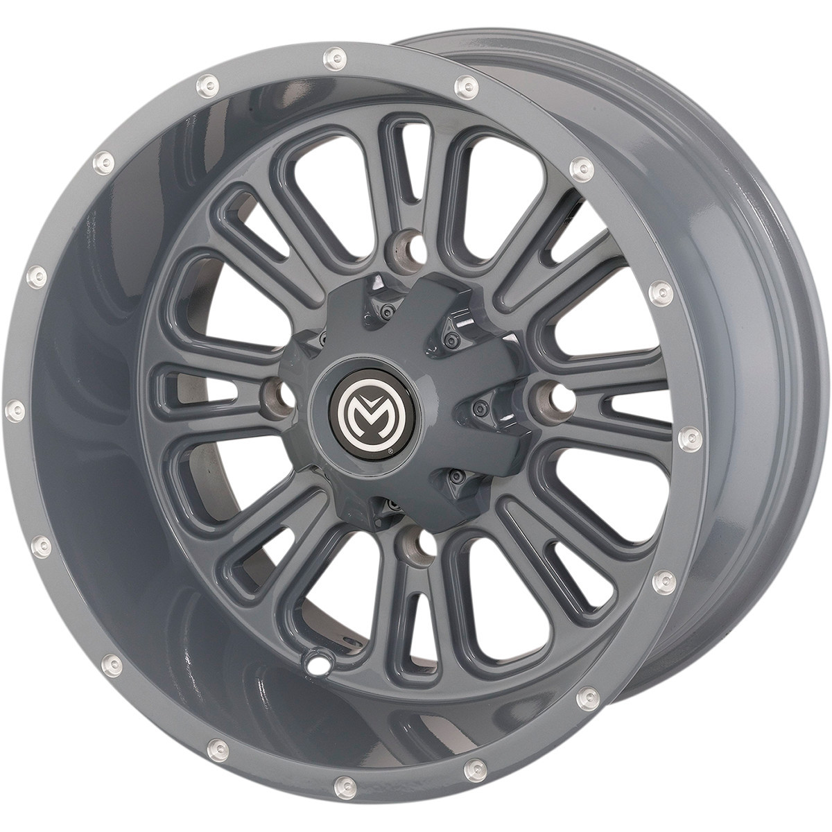 Moose Offroad - Wheel - 399X - Front - Gray - 12x7 - 4/156 - 4+3