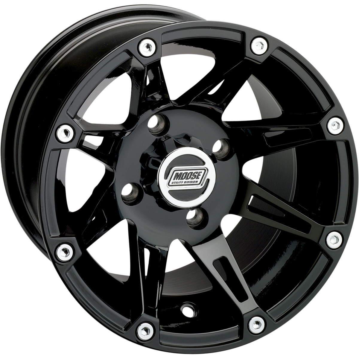 Moose Offroad - Wheel - 387X - Rear - Black - 12x8 - 4/136 - 4+4