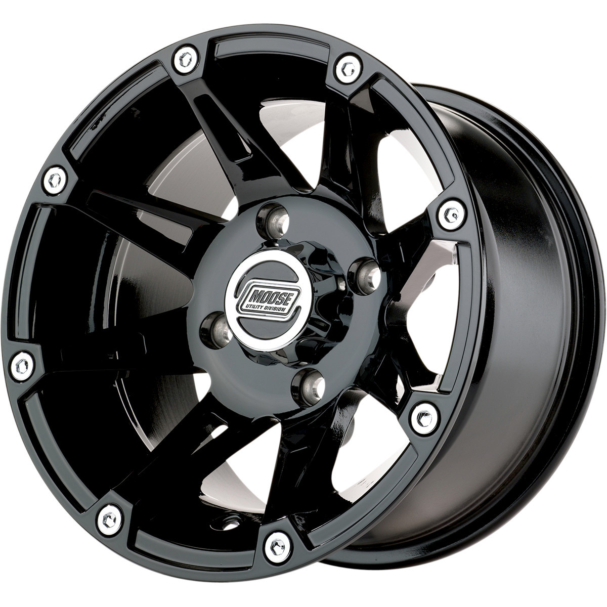Moose Offroad - Wheel - 387X - Rear - Black - 12x8 - 4/136 - 4+4