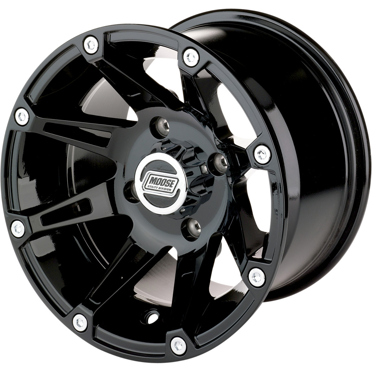 Moose Offroad - Wheel - 387X - Rear - Black - 12x8 - 4/136 - 4+4