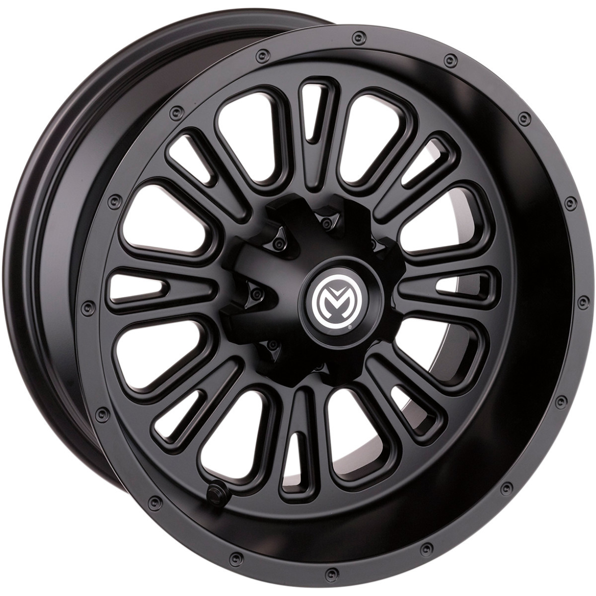 Moose Offroad - Wheel - 399X - Rear - Black - 12x8 - 4/156 - 4+4