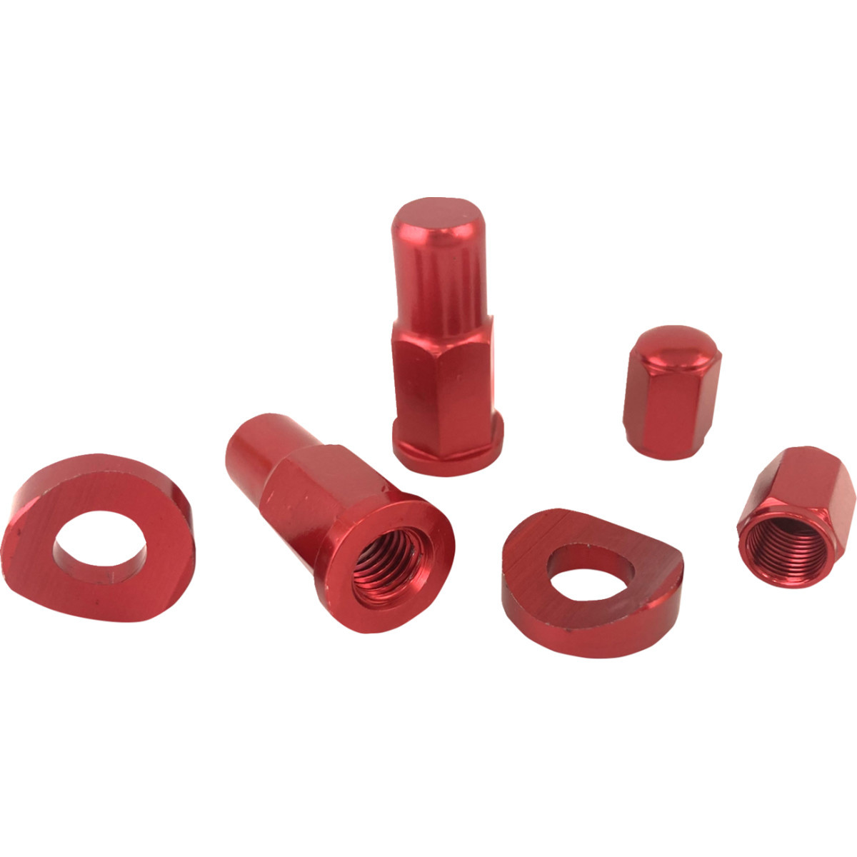 NO Toil #NTRK-004 - Rim Lock Nut/Spacer - Kit - Red