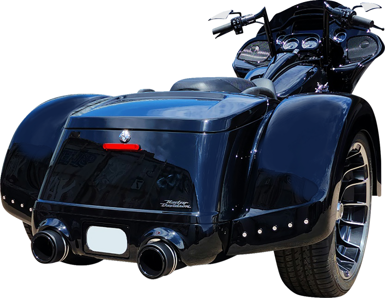 Bagger Nation #FPSFK-N-NO-5TB-B - Pro Street Rear Fender - Black Plate Frame - No Outlet