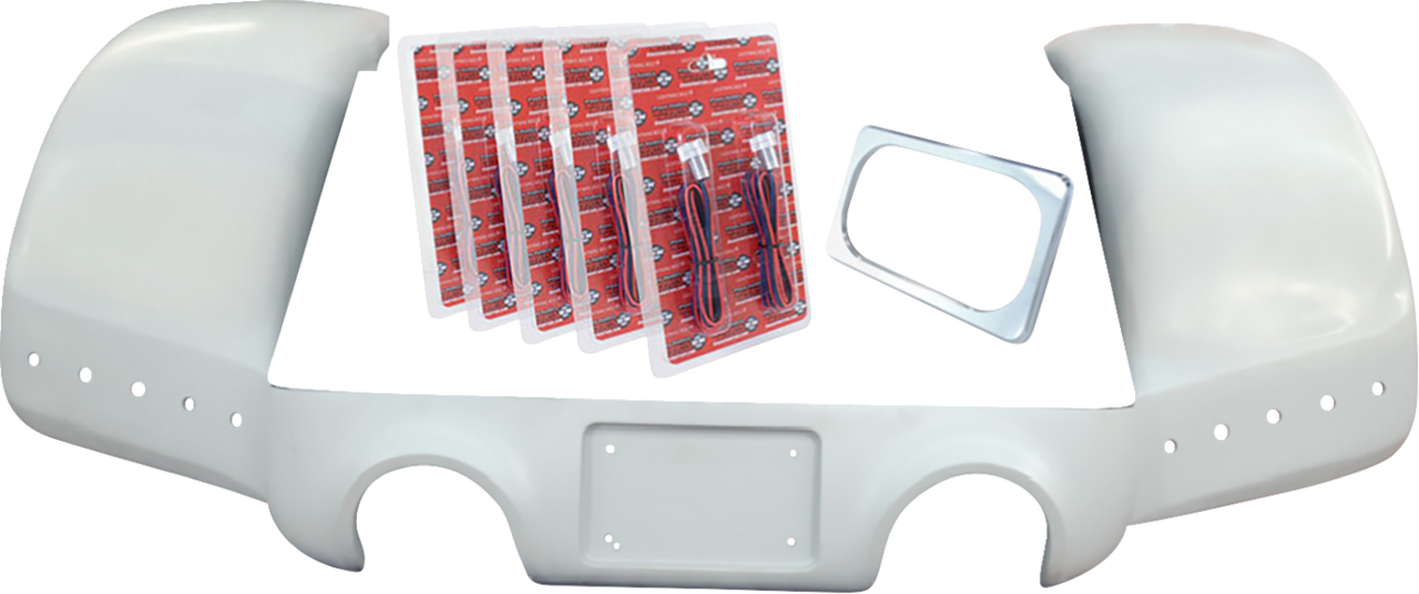 Bagger Nation #FPSFK-N-DO-5TB-C - Pro Street Rear Fender - Chrome Plate Frame - Dual Outlet