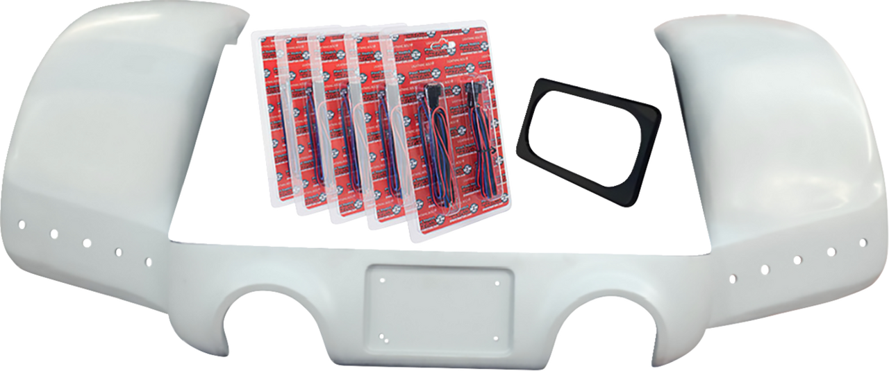 Bagger Nation #FPSFK-N-DO-5TB-B - Pro Street Rear Fender - Black Plate Frame - Dual Outlet