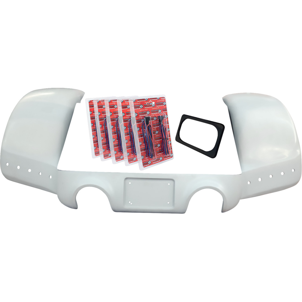 Paul Yaffe Bagger Nation #FPSFK-N-DO-5TB-B - Pro Street Rear Fender - Black Plate Frame - Dual Outlet