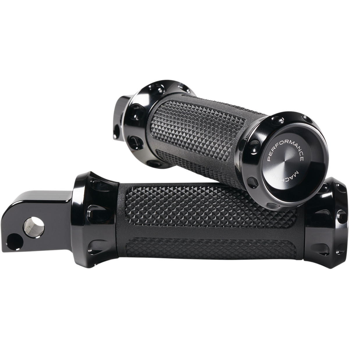 Performance Machine (PM) #0035-1245M-B - Overdrive Foot Pegs - Passenger - Black - FL/FX