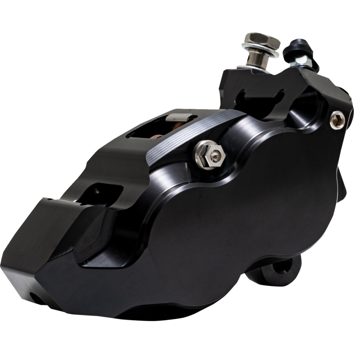 Performance Machine (PM) #0053-2957-MB - Caliper - 137 X 4B - Left - Black Anodized with Black Bore Caps