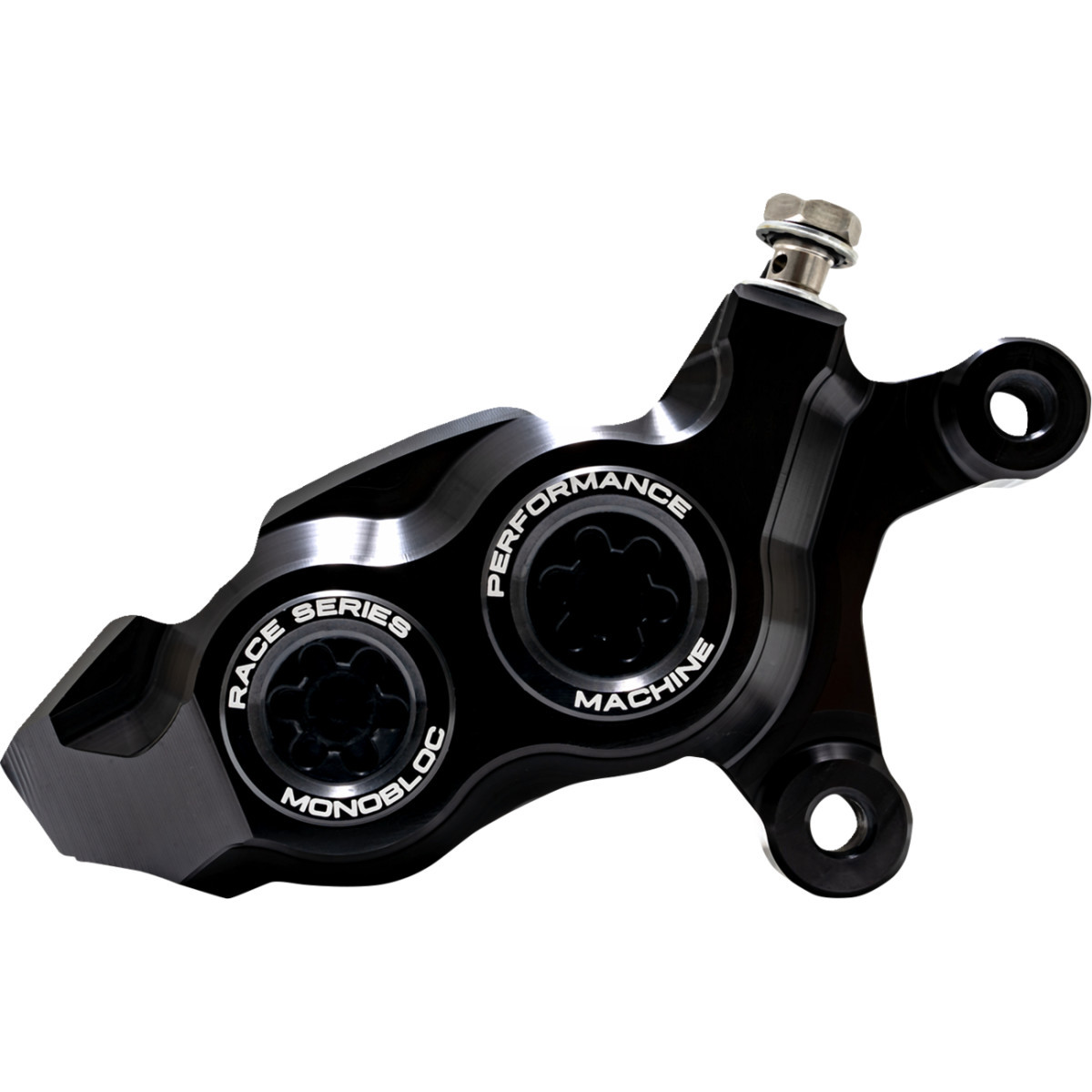 Performance Machine (PM) #0053-2958-MB - Caliper - 137 X 4B - Right - Black Anodized with Black Bore Caps