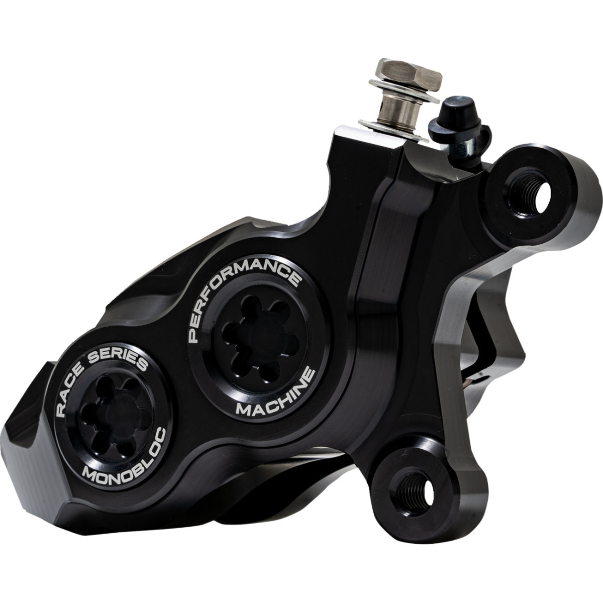 Performance Machine (PM) #0053-2958-MB - Caliper - 137 X 4B - Right - Black Anodized with Black Bore Caps