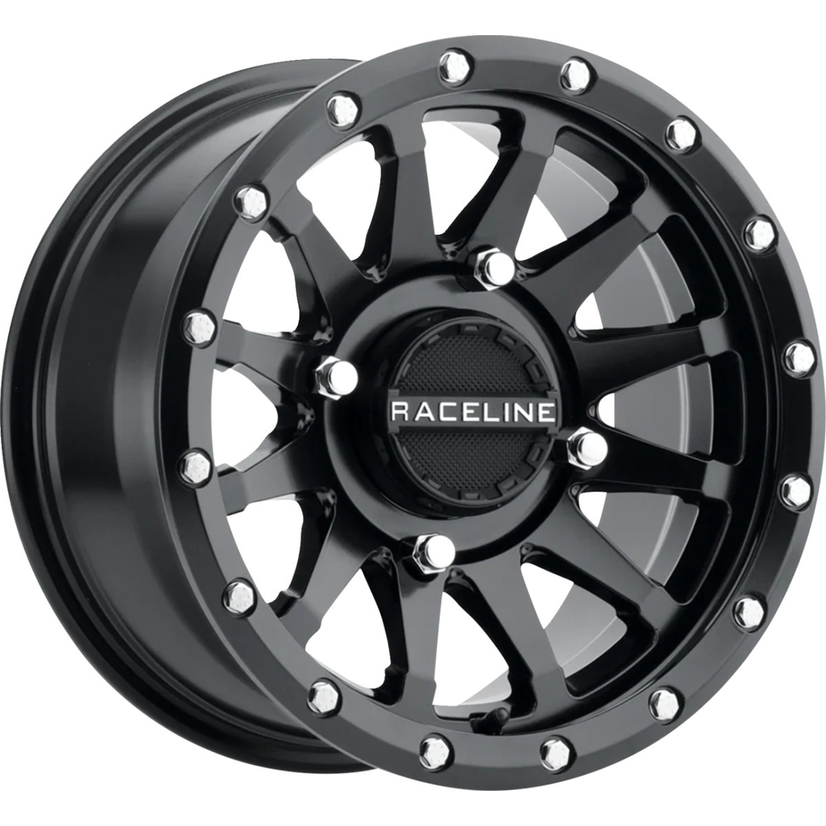 Raceline Wheels #A95B-57037+10 - Wheel - Trophy - Simulated Beadlock - Front/Rear - Black - 15x7 - 4/137 - 5+2 (+10 mm)