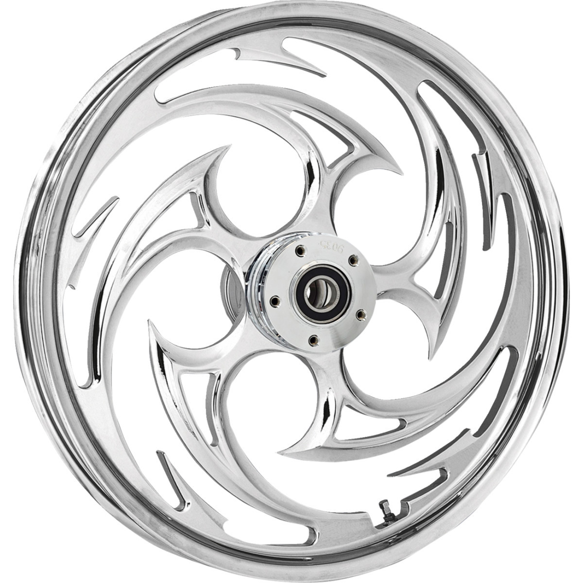 RC Components #0321350-85C257-21AC - Wheel for Hub Mounted Rotor - Savage - Front - Chrome - 21x3.5