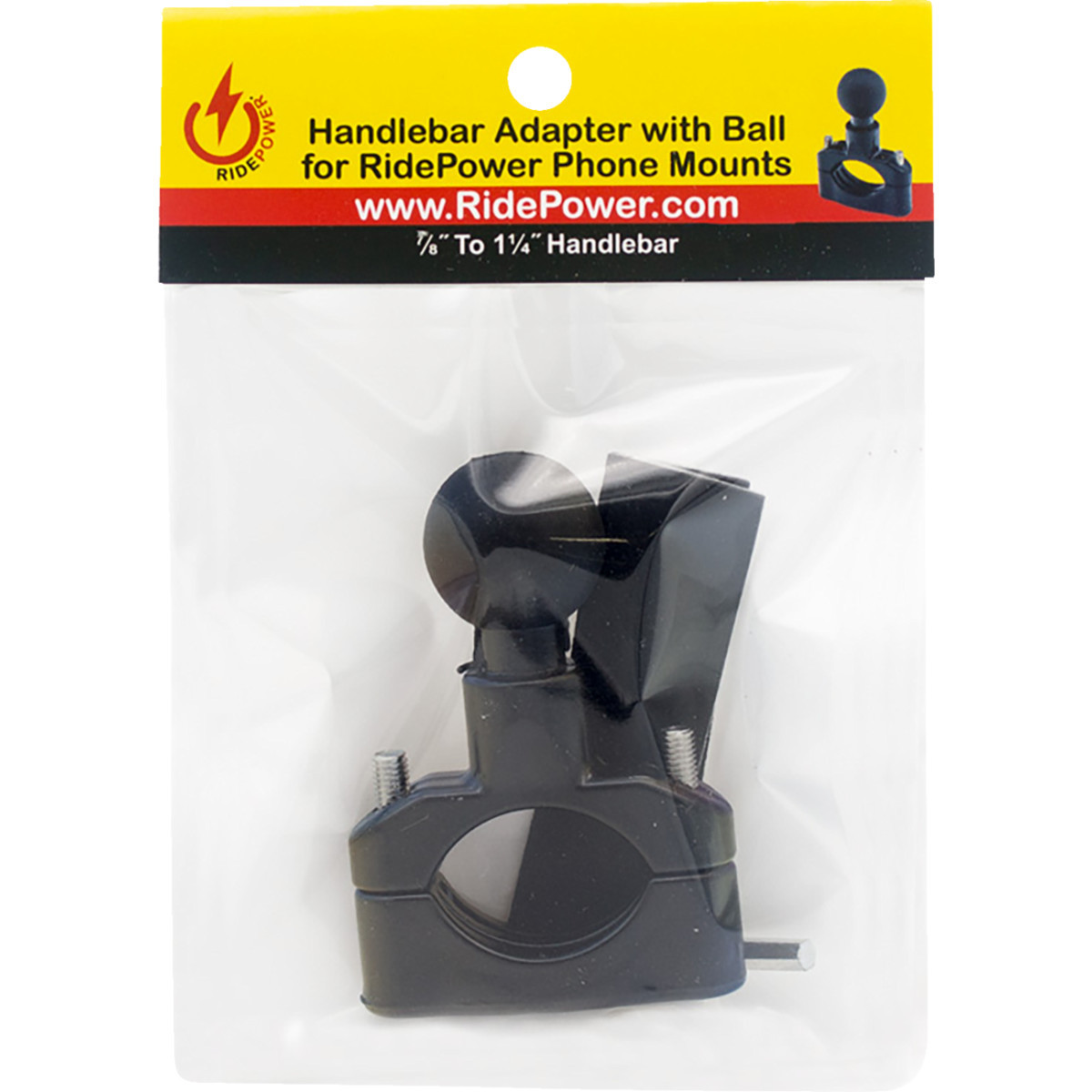 Ridepower #RPHANDLEBARADPT - Ball Mount Adapter Mount - Handlebar Mount - 1-1/4"