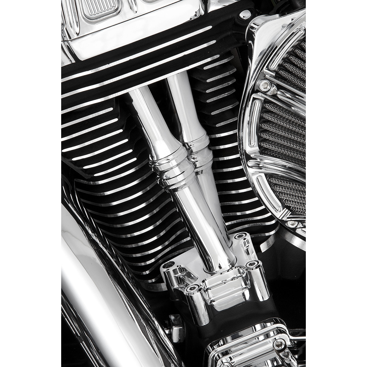 Arlen Ness #03-632 - Pushrod Tube Cover Kit - 10 Gauge® - Chrome - Twin Cam
