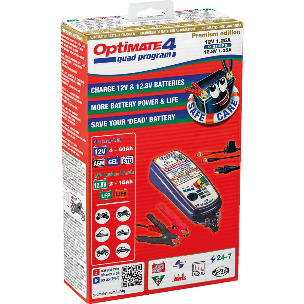 Tecmate #TM631PR - Optimate 4 - Quad - Premium Edition