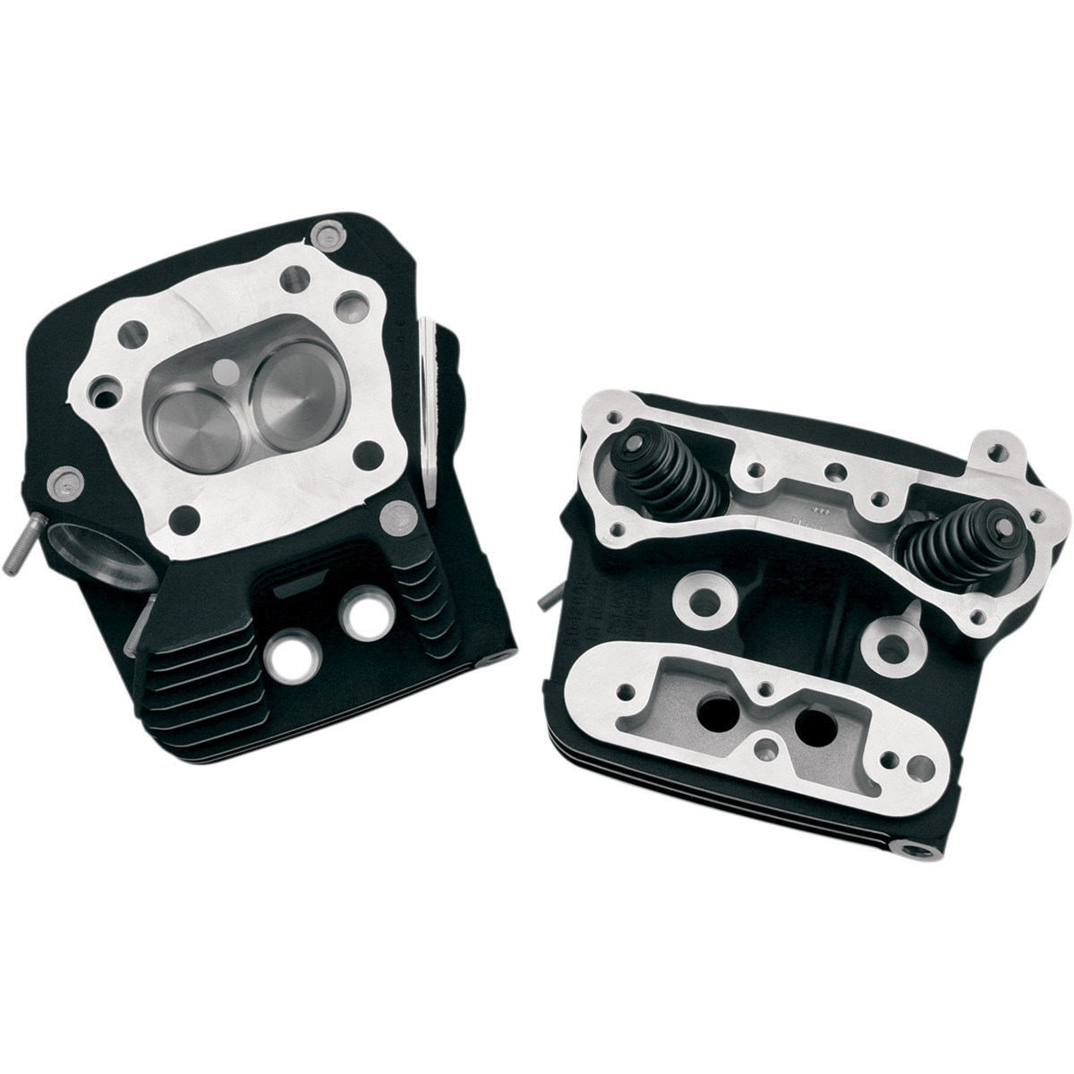 S&S Cycle #106-4570 - Performance Replacement Head - Low Compression (82 cc) - Wrinkle Black - Evolution Big Twin