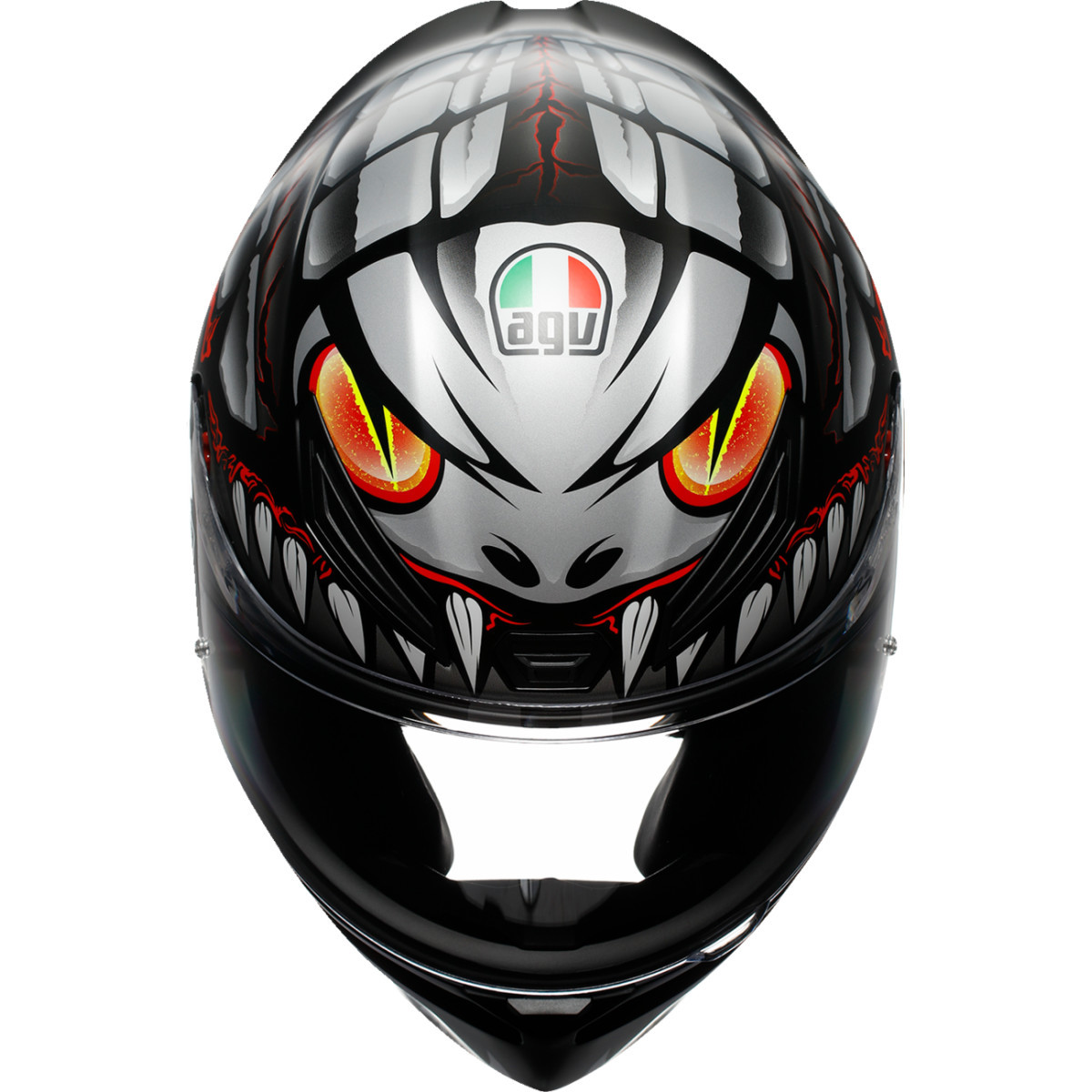 AGV #2118394003-044-S - K1 S Helmet - Lyzard - Matte Black/Gray/Red - Small